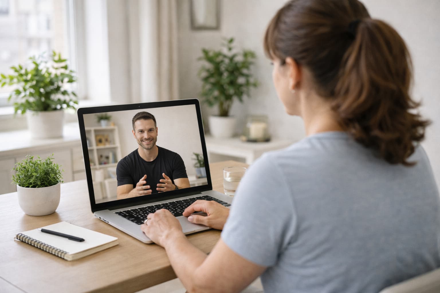 Online Coaching am Laptop